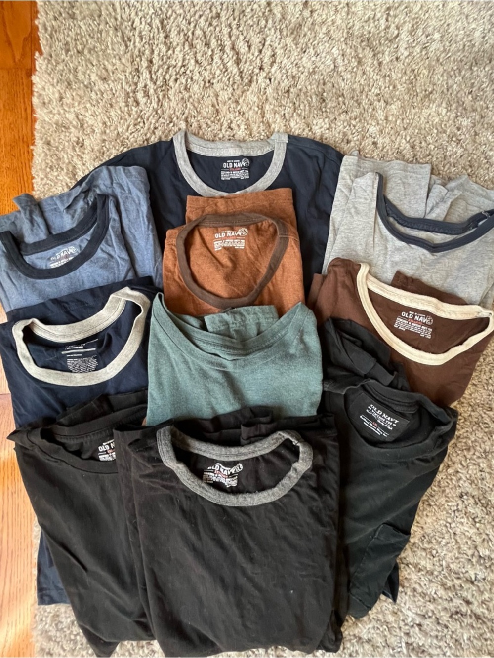 LOT Of 8 Old Navy Mixed Color Ringer Tee Bundle